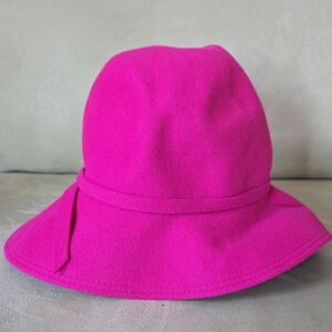 Hot pink felt hat